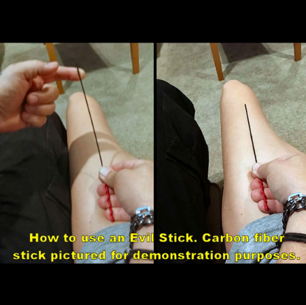 Customized  Evil Stick with your choice of Letter or Shape - 3.0mm Carbon Fiber Rod - 11 Colors Available!