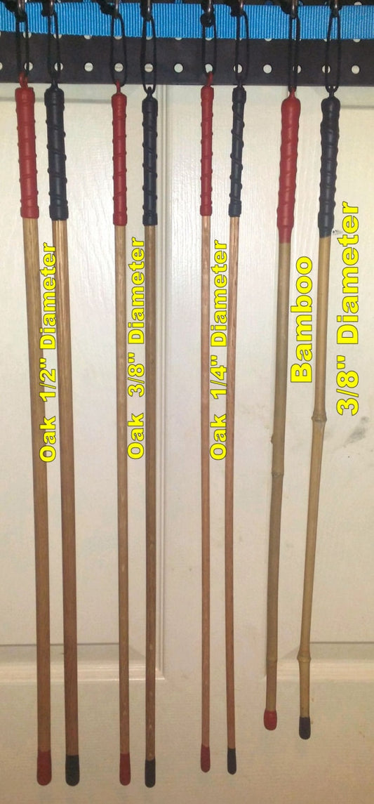 Oak and Bamboo Canes for Biblical Discipline - Various Diameters- Priced to sell!