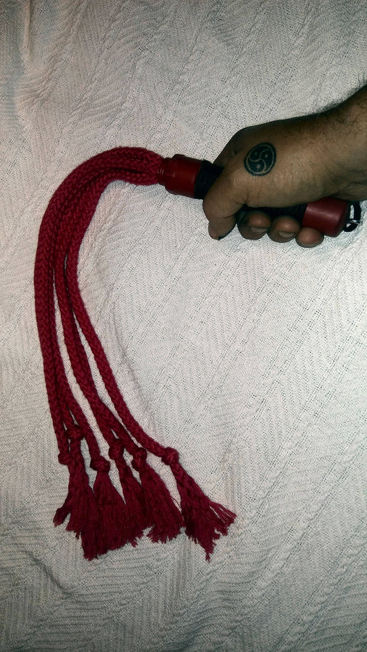 Basic Rope Flogger.  Now Available With Red or Black Rope Falls!