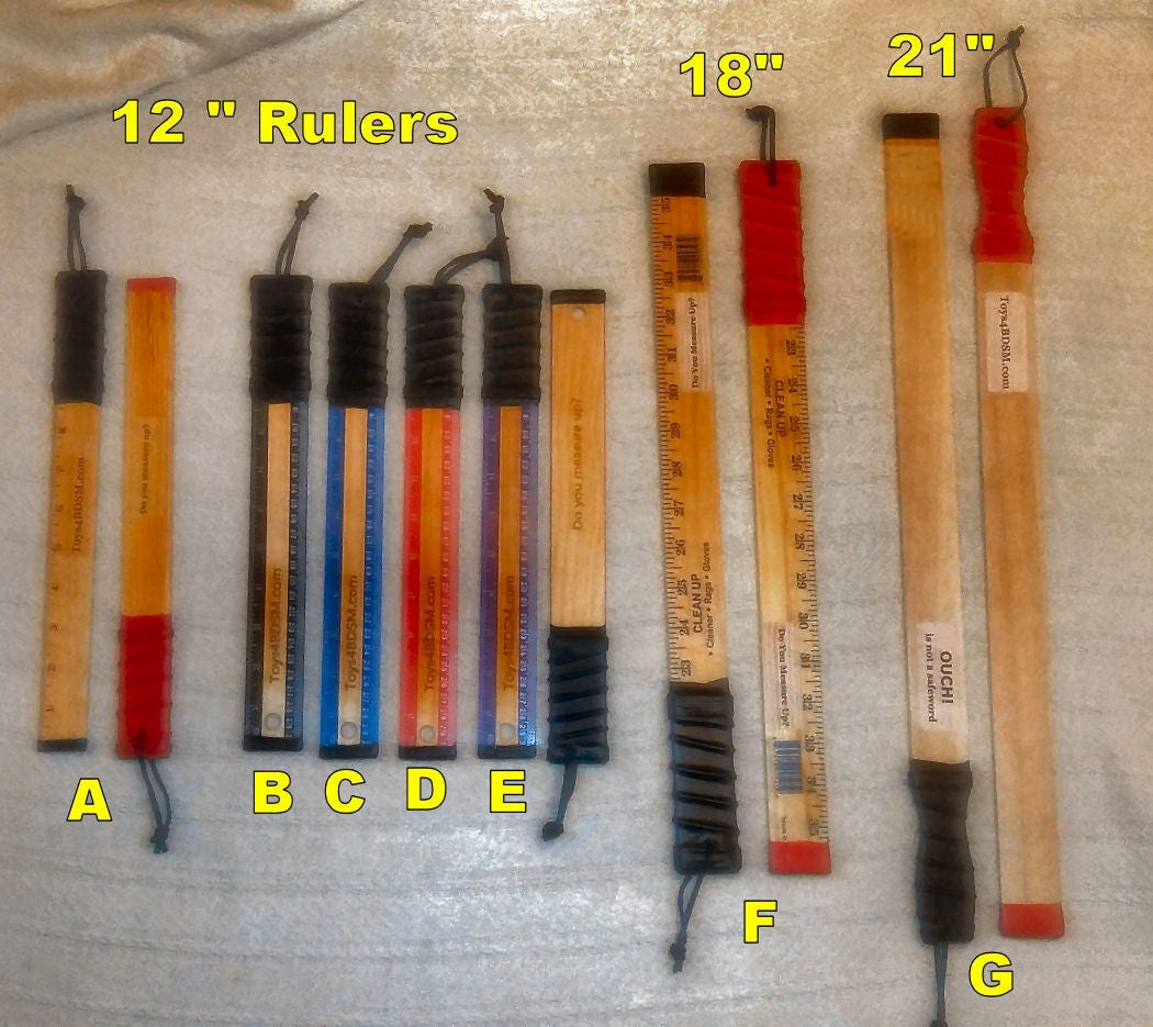 New Colors! 12", 18", & New 21"  Rulers - NOT just a paddle.  It's much better than that! Read the description for more info.