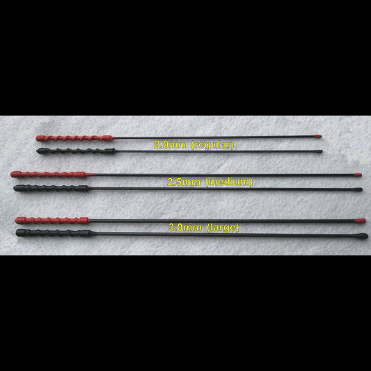 Single BDSM Evil Stick Variations - Carbon Fiber Rods - Available w/Optional Impact Bead - 3 Sizes of Rod Diameters.