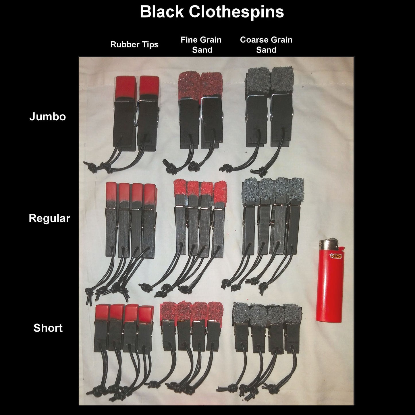 Sand and Rubber Tipped Clothespin Nipple Clamps/Clips (Regular + Jumbo sizes) for the Serious Sadist & Masochist into Nipple Play