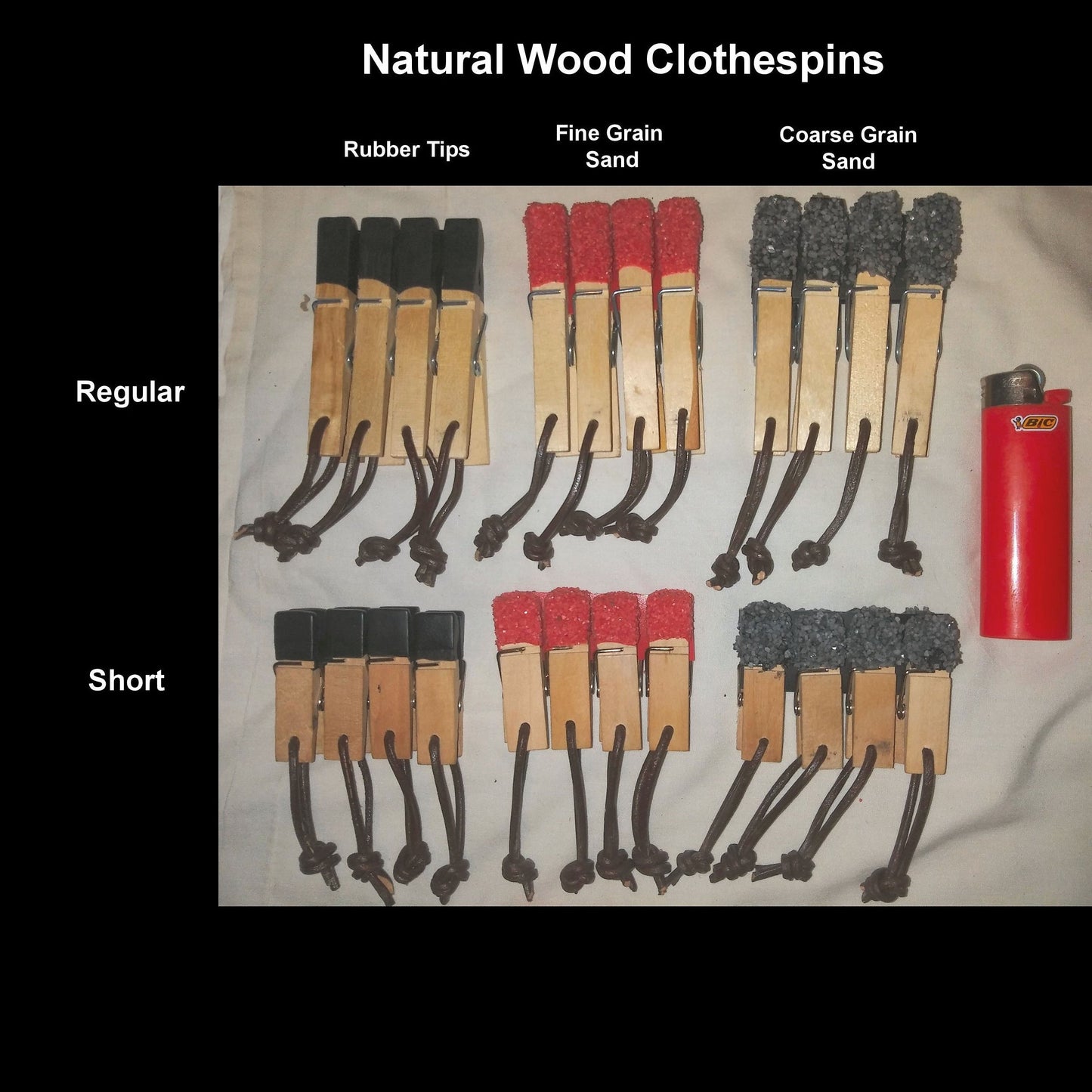 Sand and Rubber Tipped Clothespin Nipple Clamps/Clips (Regular + Jumbo sizes) for the Serious Sadist & Masochist into Nipple Play