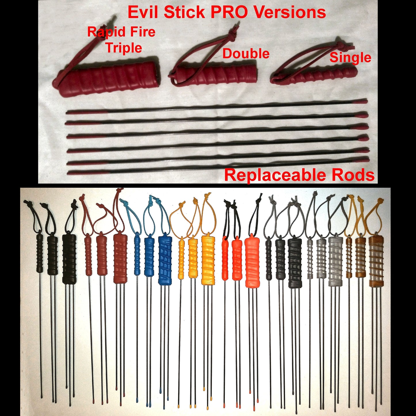 Deluxe Evil Stick Pro  - For the serious sadist! (Single, Double, and Rapid Fire Triple) With Replaceable rods!