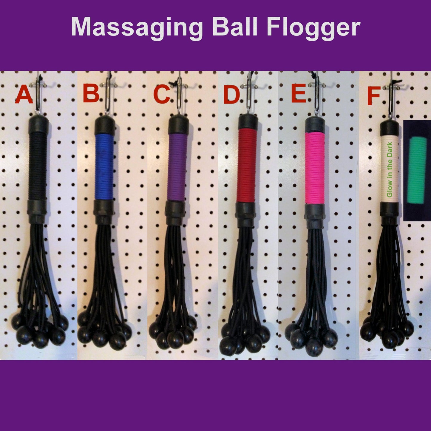 Massaging Ball Flogger (Choice of Handle Color)