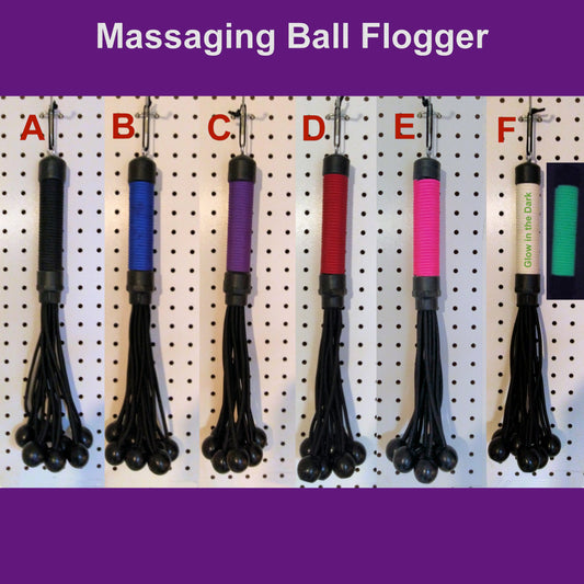 Massaging Ball Flogger (Choice of Handle Color)