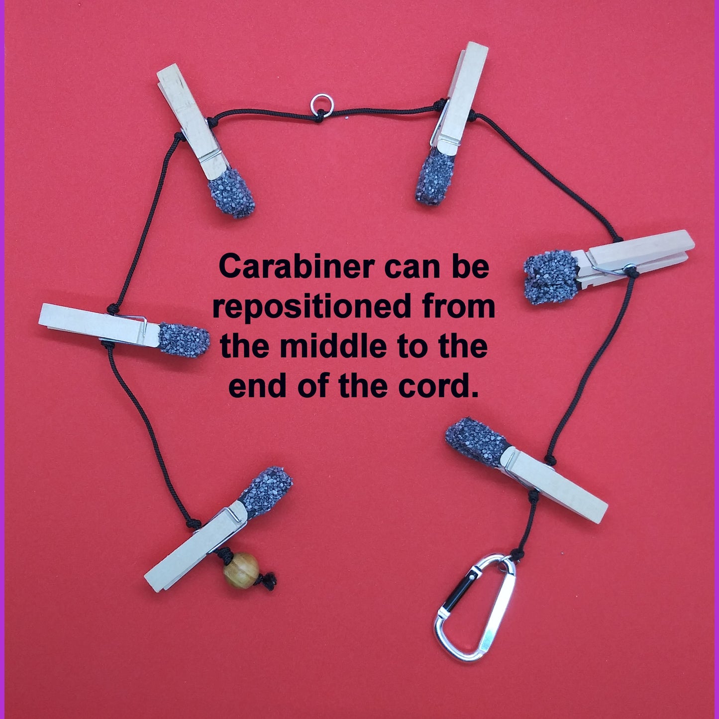 6 Pin Mini Zipper Play With COARSE GRAIN Sand Tips.  NEW Clothespin & Sand Tip Colors Available. Serious Sadists/Masochists only!