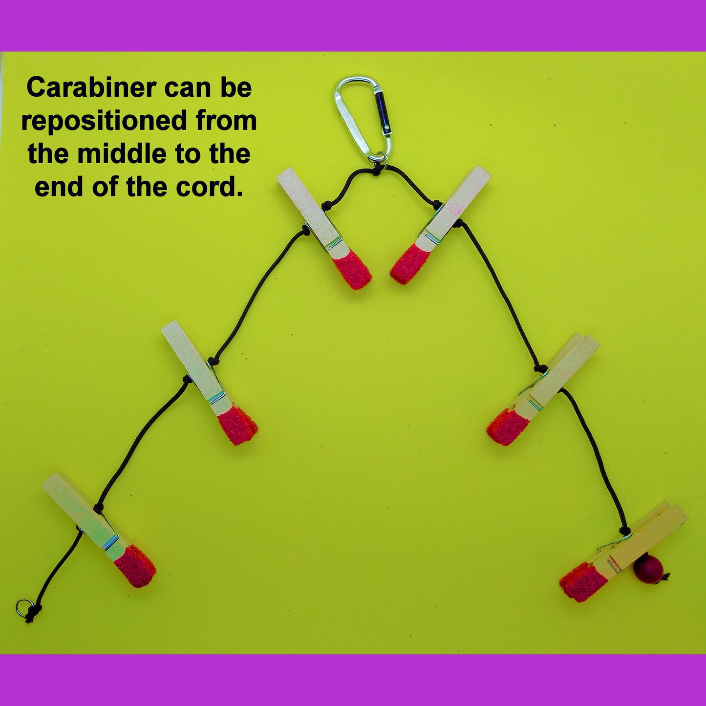 6 Pin Mini Zipper Play With MEDIUM GRAIN Sand Tips.  NEW Clothespin & Sand Tip Colors Available. Serious Sadists/Masochists only!