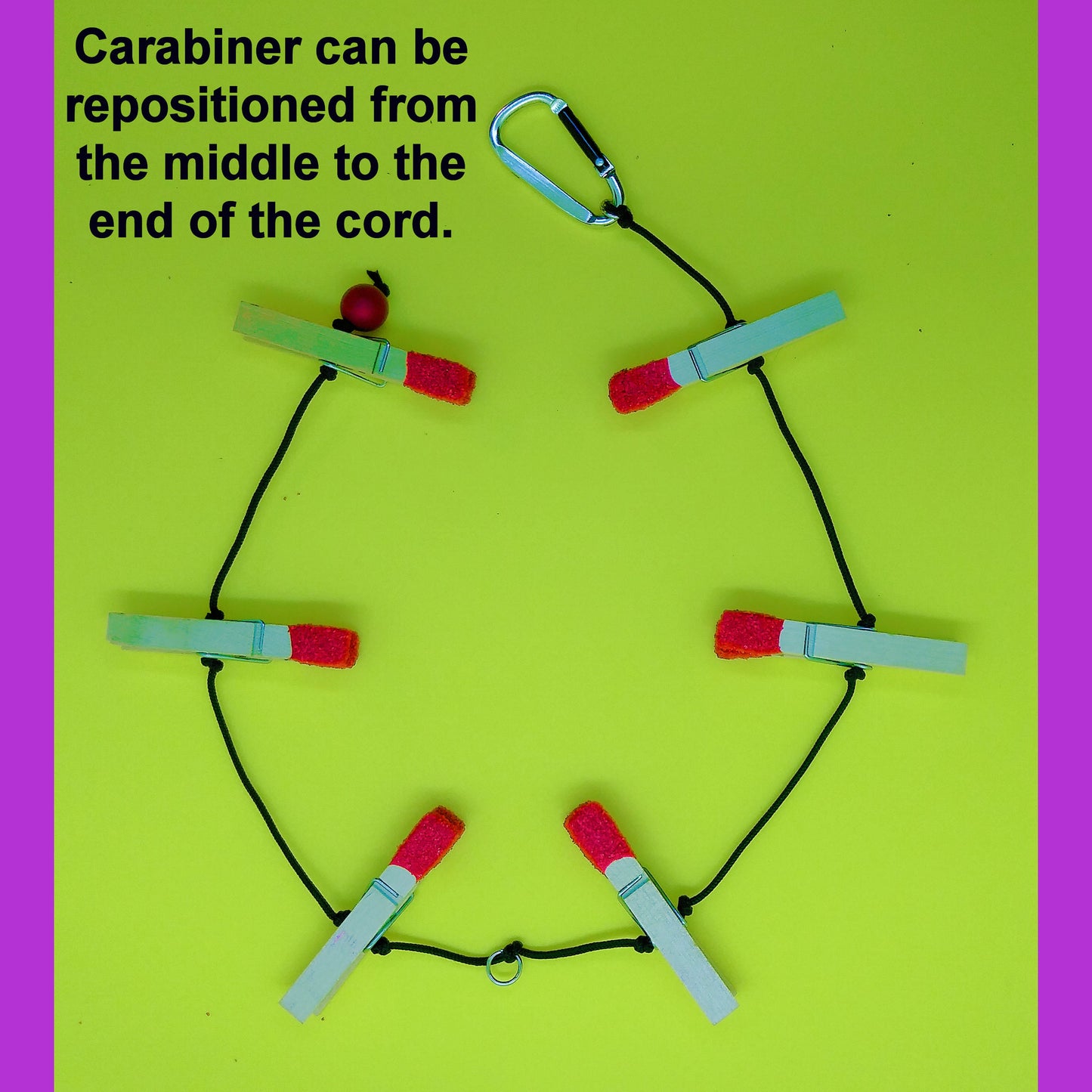 6 Pin Mini Zipper Play With MEDIUM GRAIN Sand Tips.  NEW Clothespin & Sand Tip Colors Available. Serious Sadists/Masochists only!