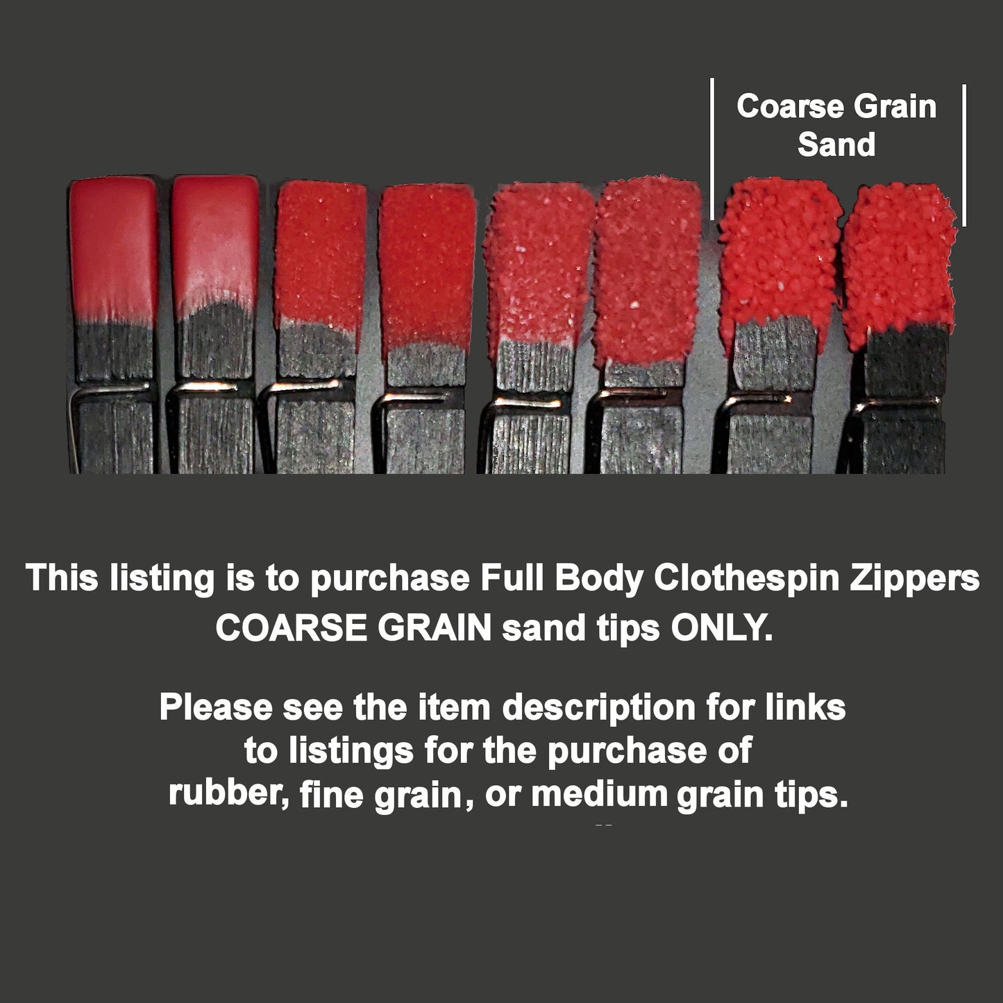 Clothespin Zipper Torture With COARSE GRAIN Sand Tips.  NEW Clothespin & Sand Tip Colors Available. Serious Sadists/Masochists only!
