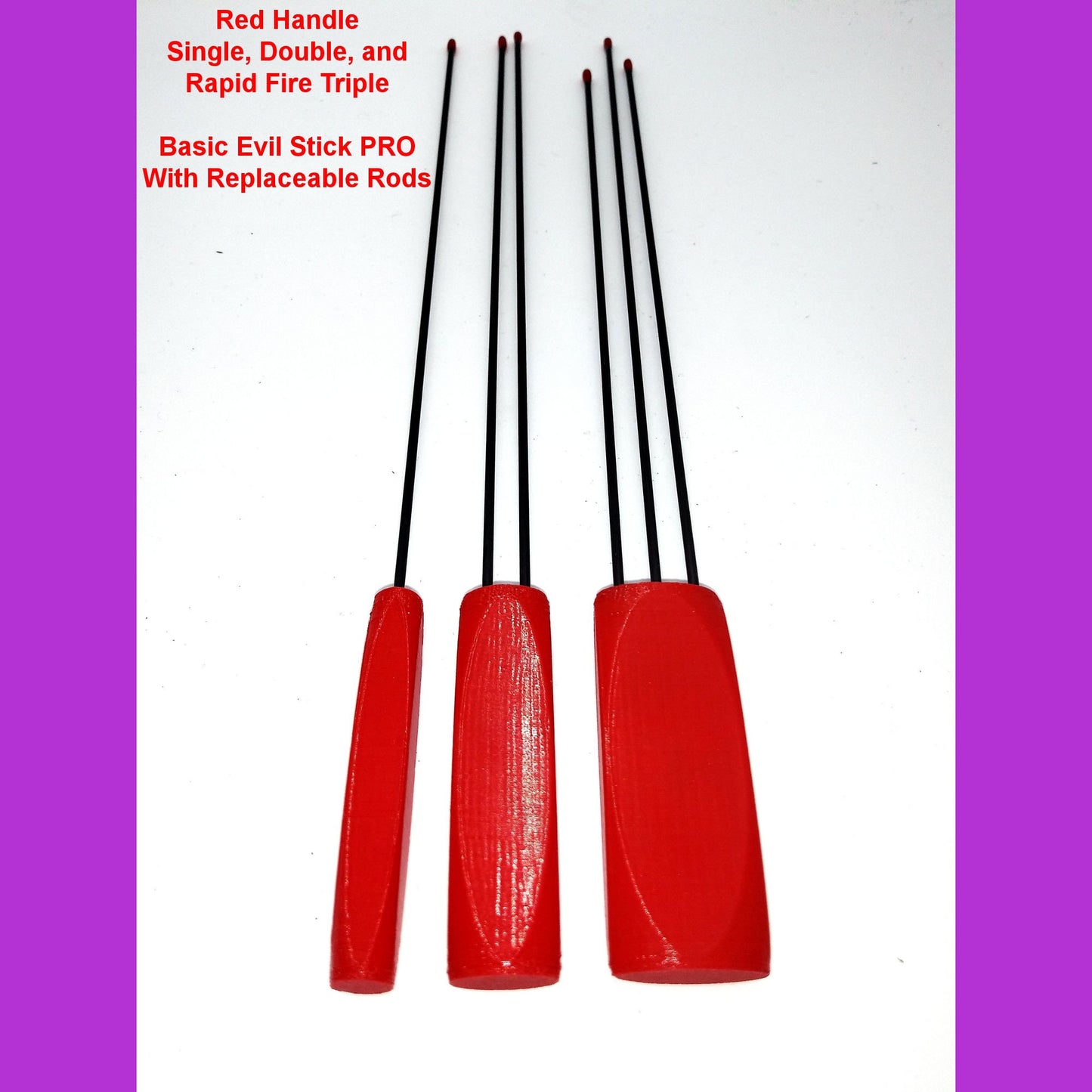 Suck / Evil Stick PRO 3D Printed -WARNING! Only for a serious sadist! (Single, Double, & Rapid Fire Triple) Replaceable rods!