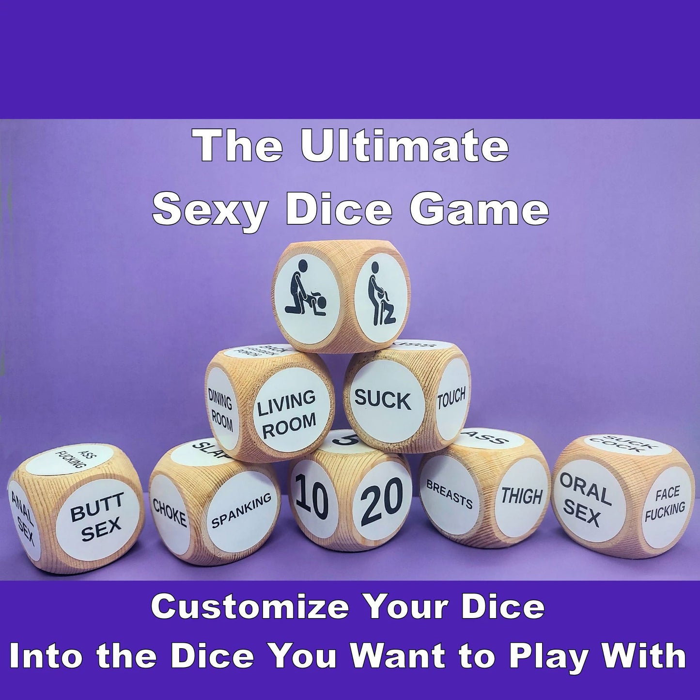 The ULTIMATE Kinky, Sexy, Erotic Sex Game Dice. Customize the Dice to Play the Game YOU want